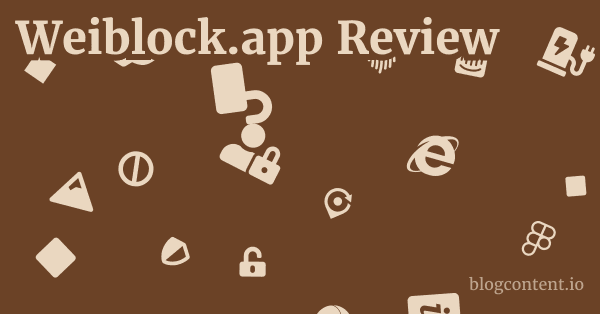 Weiblock.app Review