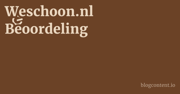 Weschoon.nl Beoordeling 1 by Partners