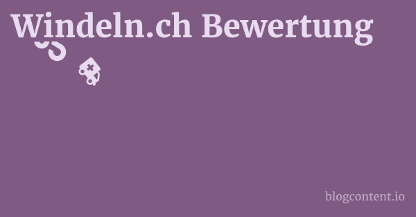 Windeln.ch Bewertung 1 by Partners
