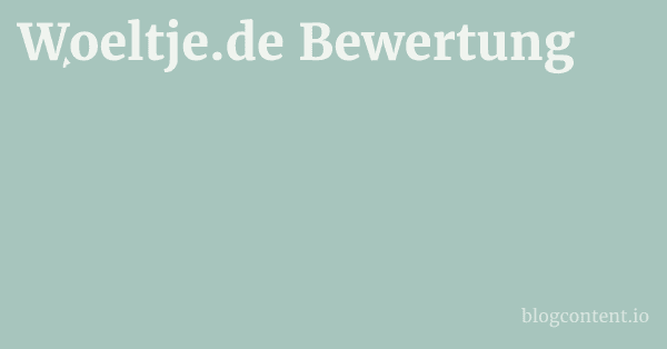 Woeltje.de Bewertung 1 by Partners