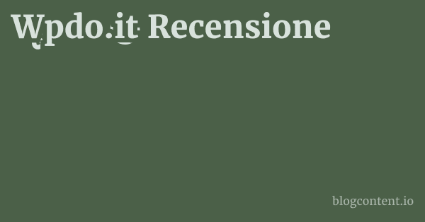 Wpdo.it Recensione 1 by Partners