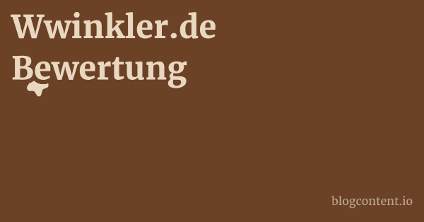 Wwinkler.de Bewertung 1 by Partners