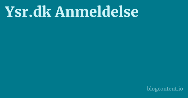 Ysr.dk Anmeldelse 1 by Partners