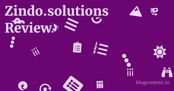 Zindo.solutions Review 1 by Partners