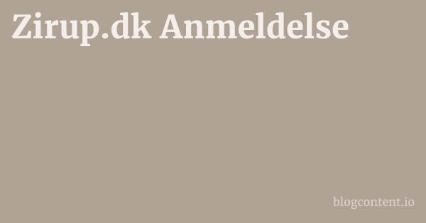 Zirup.dk Anmeldelse 1 by Partners
